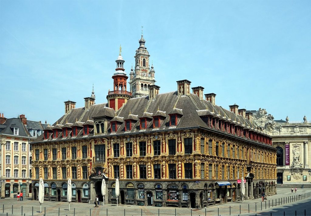 La vieille bourse in Lille its 24 houses classified as historic monuments